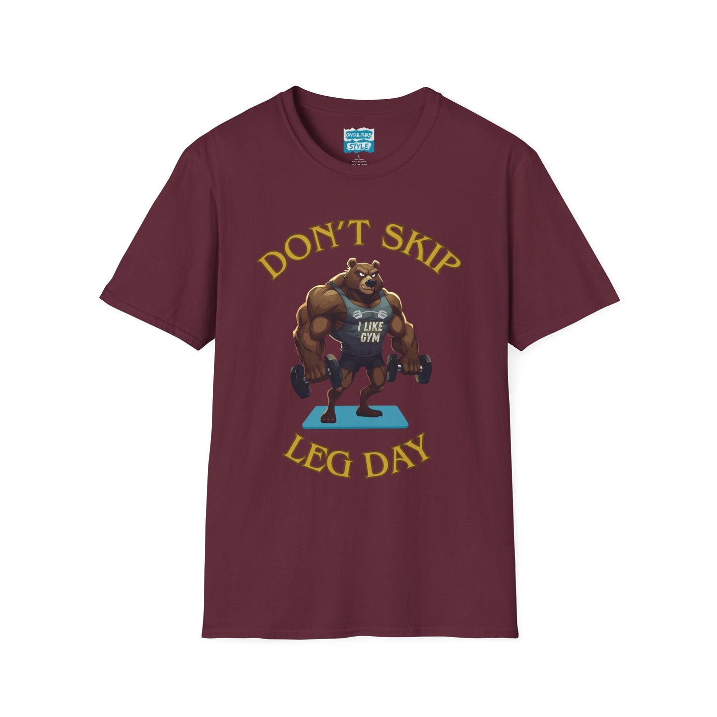 Don’t Skip Leg Day Tee | Funny Gym Bear Workout T-Shirt