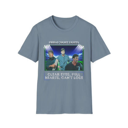 Friday Night Lights Design - "Clear Eyes, Full Hearts, Can't Lose" T-Shirt - Coach Eric Taylor Collage