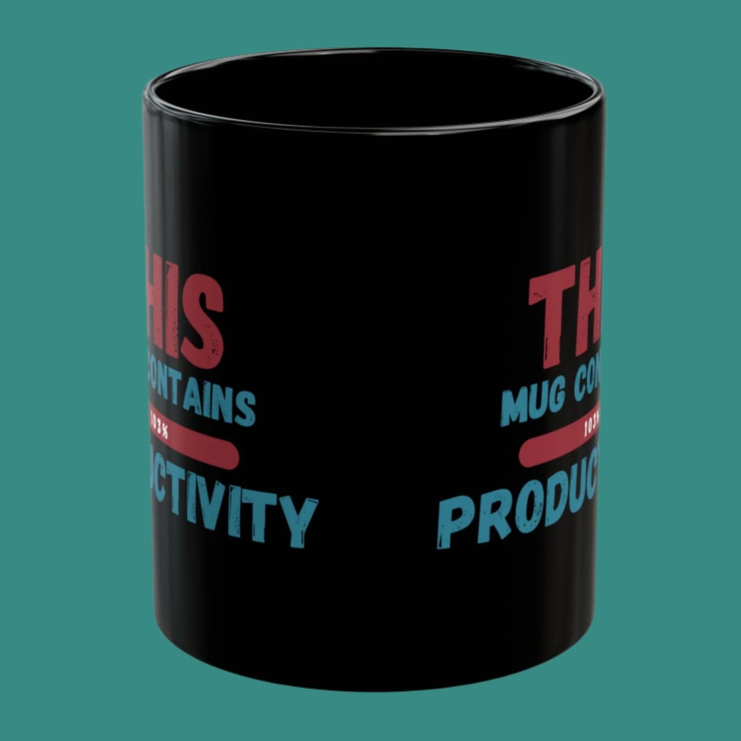 103% Productivity And Climbing Mug - In Black