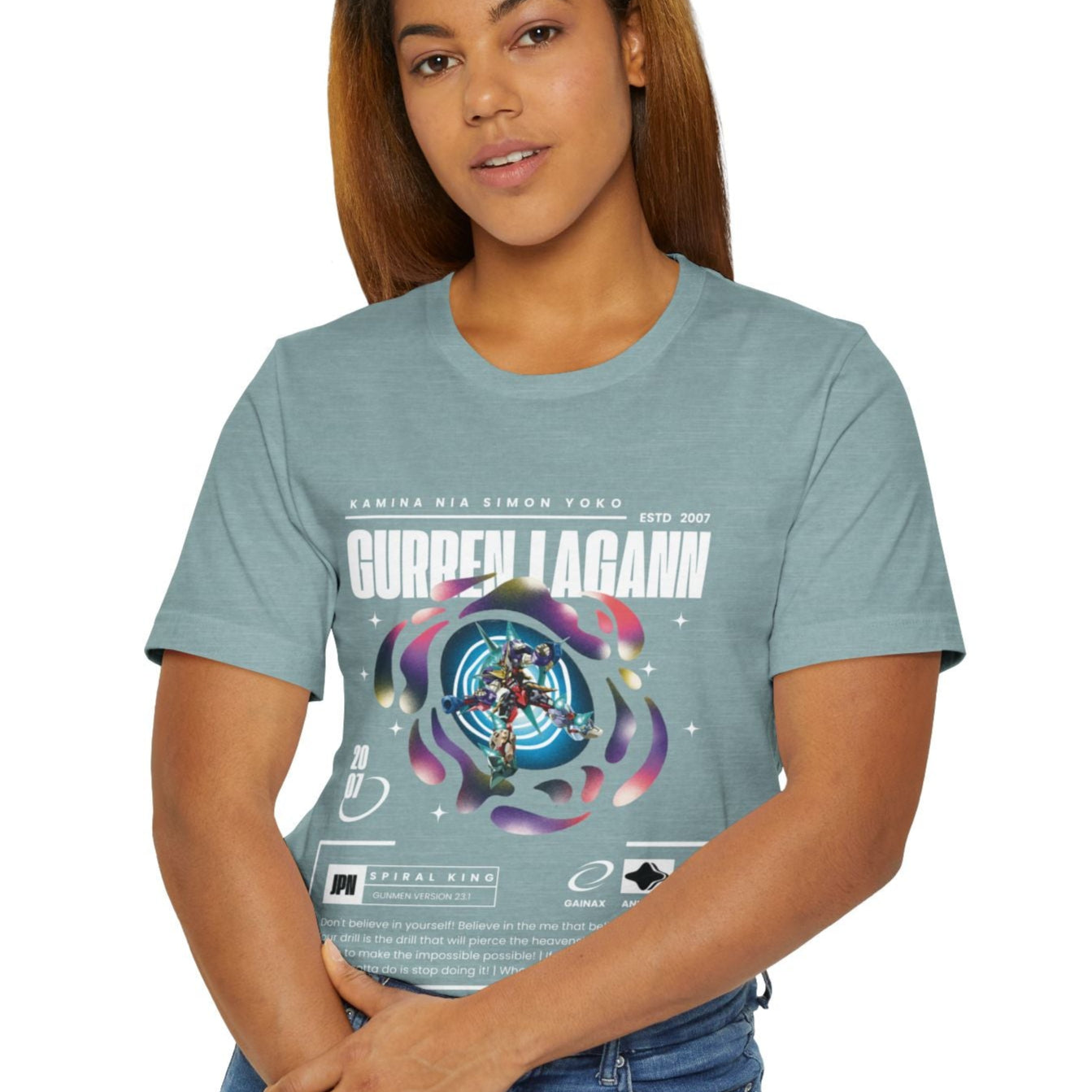 "Gurren Lagann" Anime T-Shirt – Drill Through the Heavens in Style!