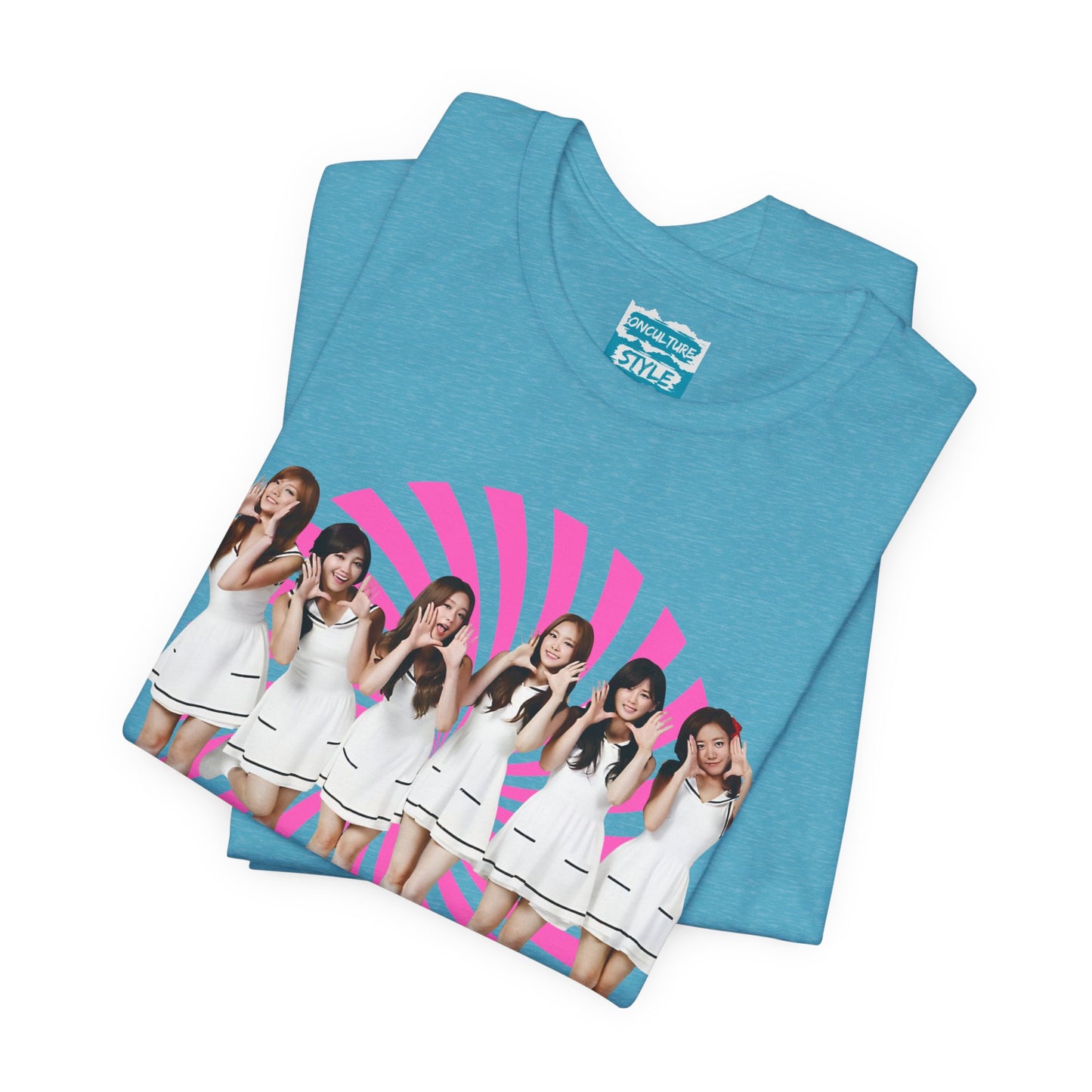 Retro 60s KPop Fan Tee – Vintage A PINK Bubble Letter Tribute T-Shirt