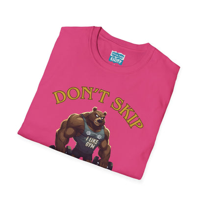 Don’t Skip Leg Day Tee | Funny Gym Bear Workout T-Shirt