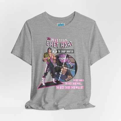 Bret Hart “The Hitman” Tee – Comic Book Pro Wrestling Tribute Shirt