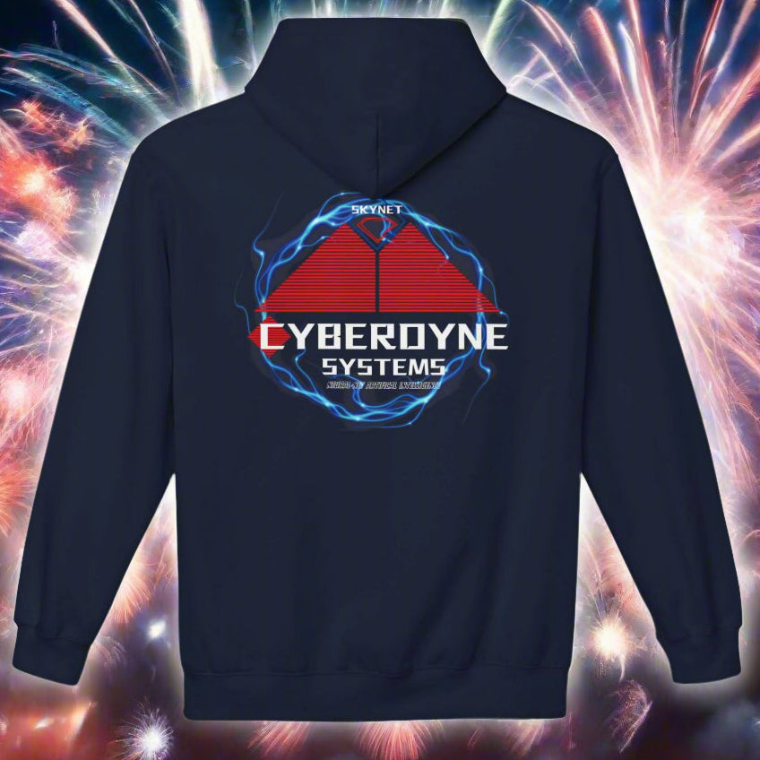 Cyberdyne Systems Logo - Double-Sided Terminator Skynet Hoodie, Sci-Fi Movie Design