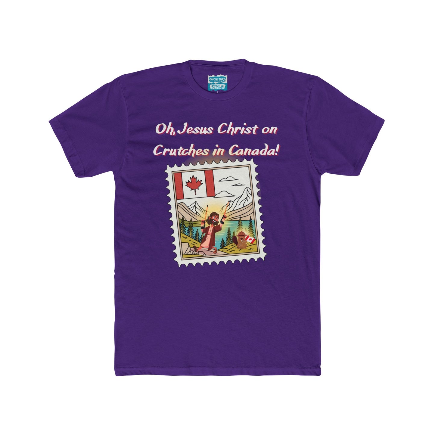 Funny "Oh, Jesus Christ on Crutches in Canada!" Tee | Chaotic Humor Graphic T-Shirt