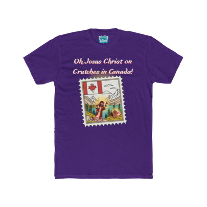 Funny "Oh, Jesus Christ on Crutches in Canada!" Tee | Chaotic Humor Graphic T-Shirt