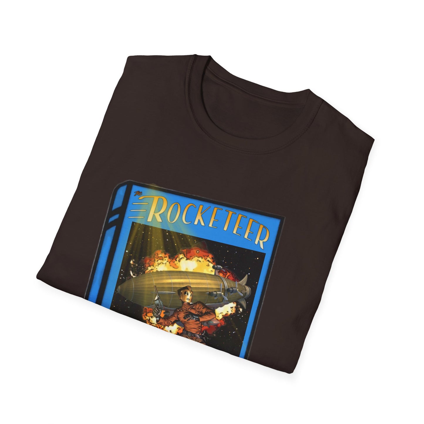 Pulp Rocket Man Tribute Tee | Vintage Book Cover Blast-Off T-Shirt