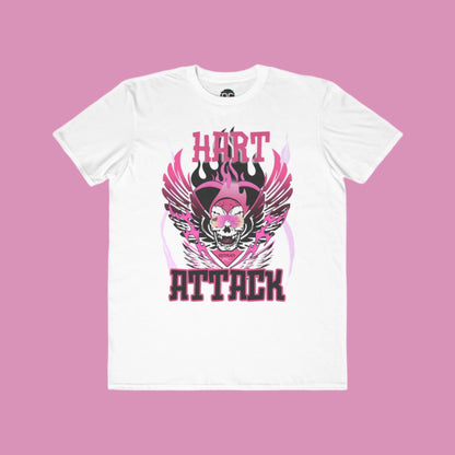 Bret Hart "Hart Attack" T-Shirt – Pink & Black Winged Skull Design WWE Retro Wrestling Tee