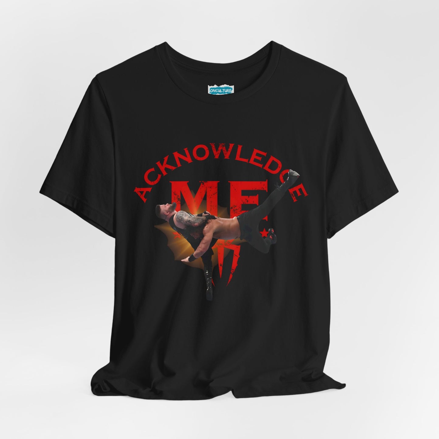 Acknowledge Me Pro Wrestling Fan Tee - Tribal Spear T-Shirt