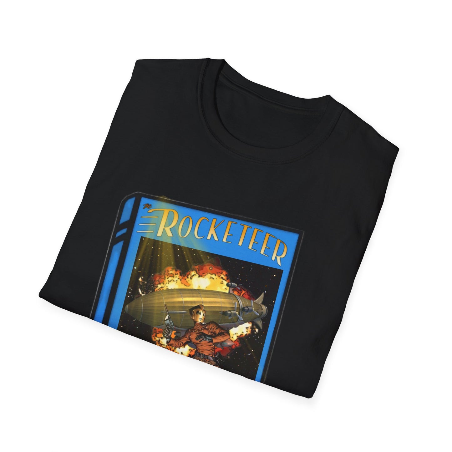 Pulp Rocket Man Tribute Tee | Vintage Book Cover Blast-Off T-Shirt