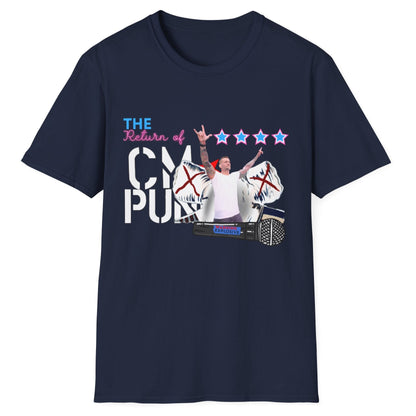 Return of CM Punk T-Shirt – Comeback Tribute Tee | Chicago Stars + Explosive Mic Design