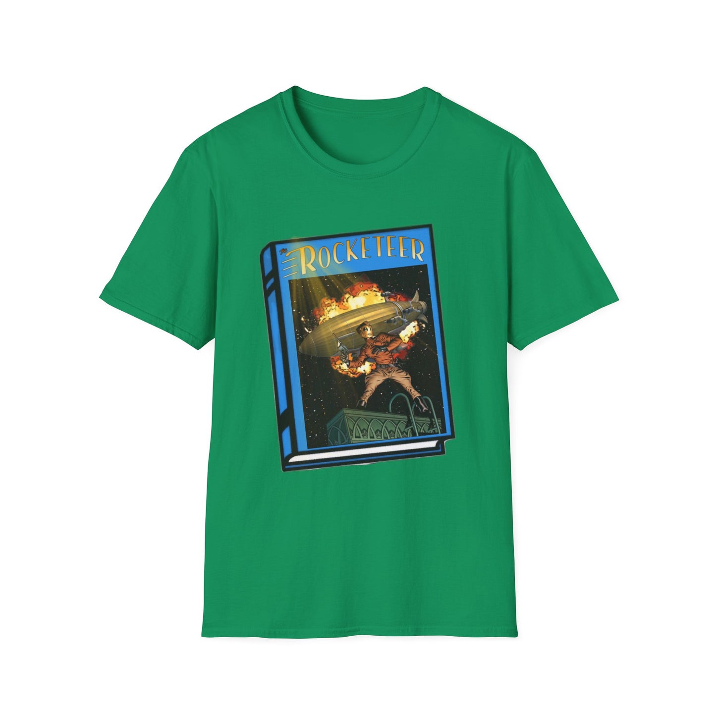Pulp Rocket Man Tribute Tee | Vintage Book Cover Blast-Off T-Shirt