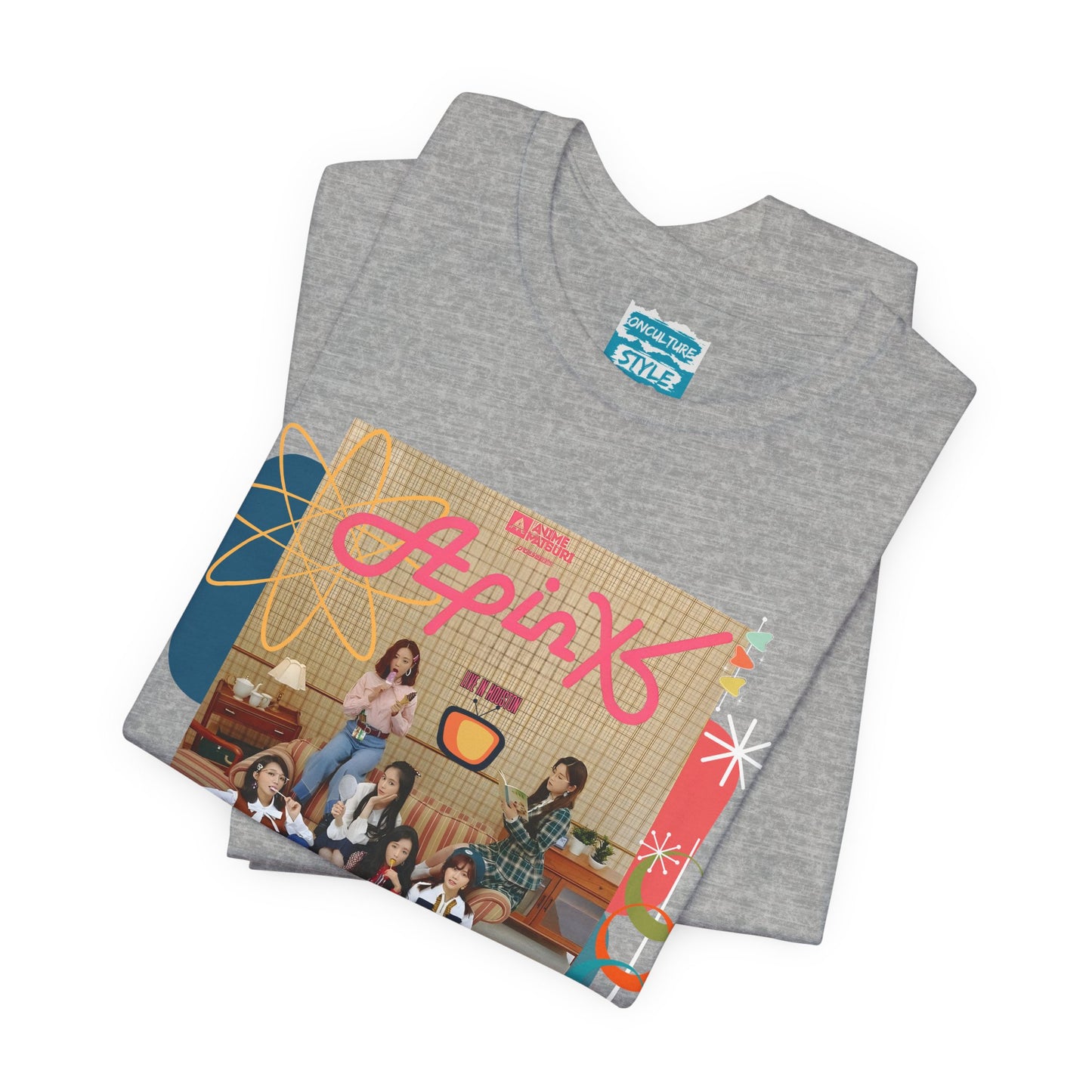 A Pink Retro Poster Photo Tee - KPop Girl Group Vintage Concert Poster T-Shirt