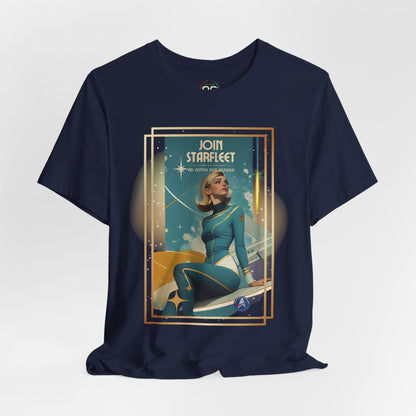 Space Fleet Recruitment Poster Tee | Tetro Trek Nerds T-Shirt