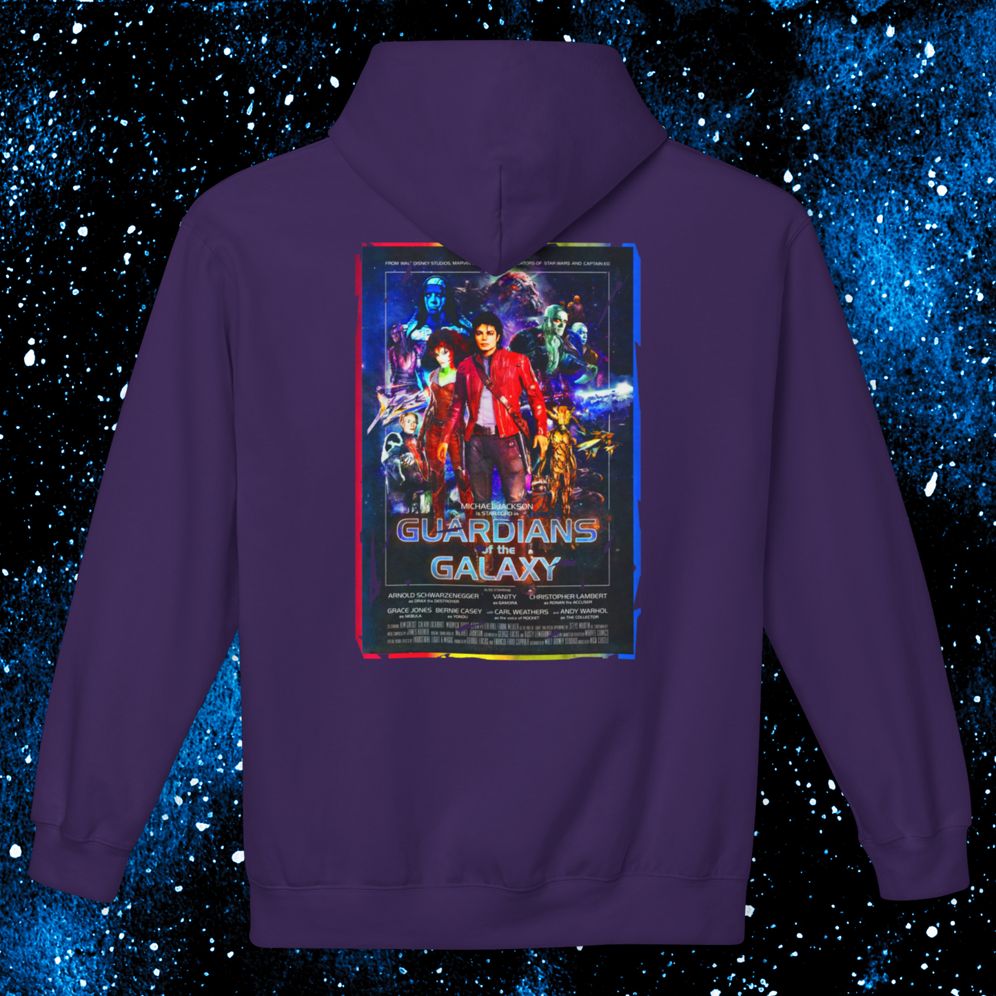 1980s Pop Idols as The Guardians of the Galaxy Unisex Fleece Hoodie - Soft and Stylish Sweatshirt for Movie Fans, Music Fans, 80s