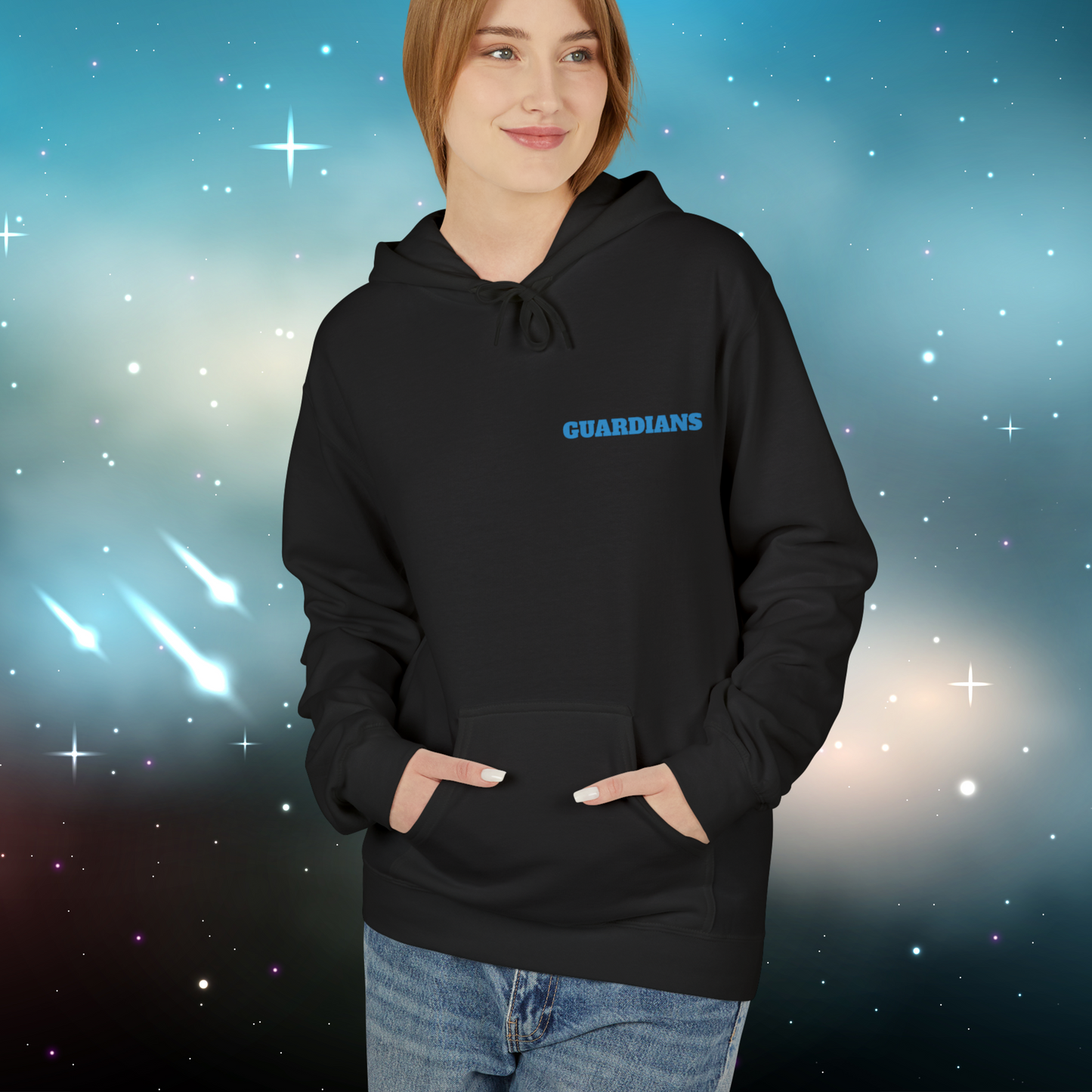 1980s Pop Idols as The Guardians of the Galaxy Unisex Fleece Hoodie - Soft and Stylish Sweatshirt for Movie Fans, Music Fans, 80s