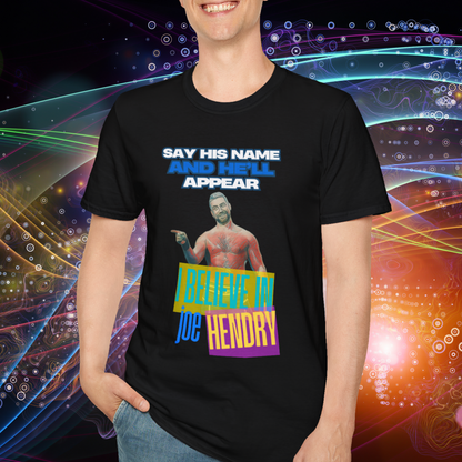 Homage to THE Joe Hendry, Pro Wrestling T-Shirt - Because The One Thing missing from Pro Wrestling is Pop Music!