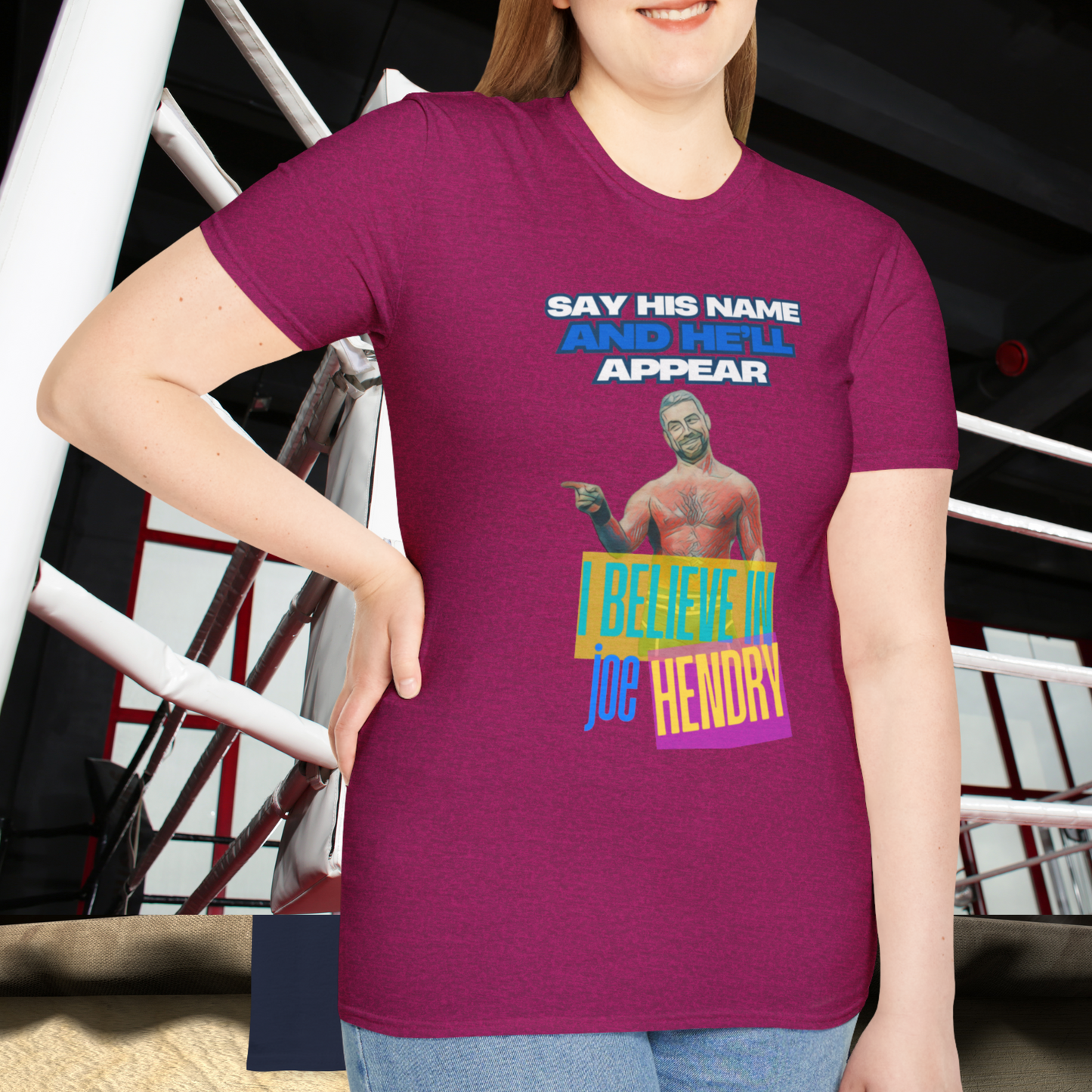 Joe Hendry Pro Wrestling T-Shirt - "I Believe in Joe Hendry" Lyrics & Iconic Hendry Pose Design