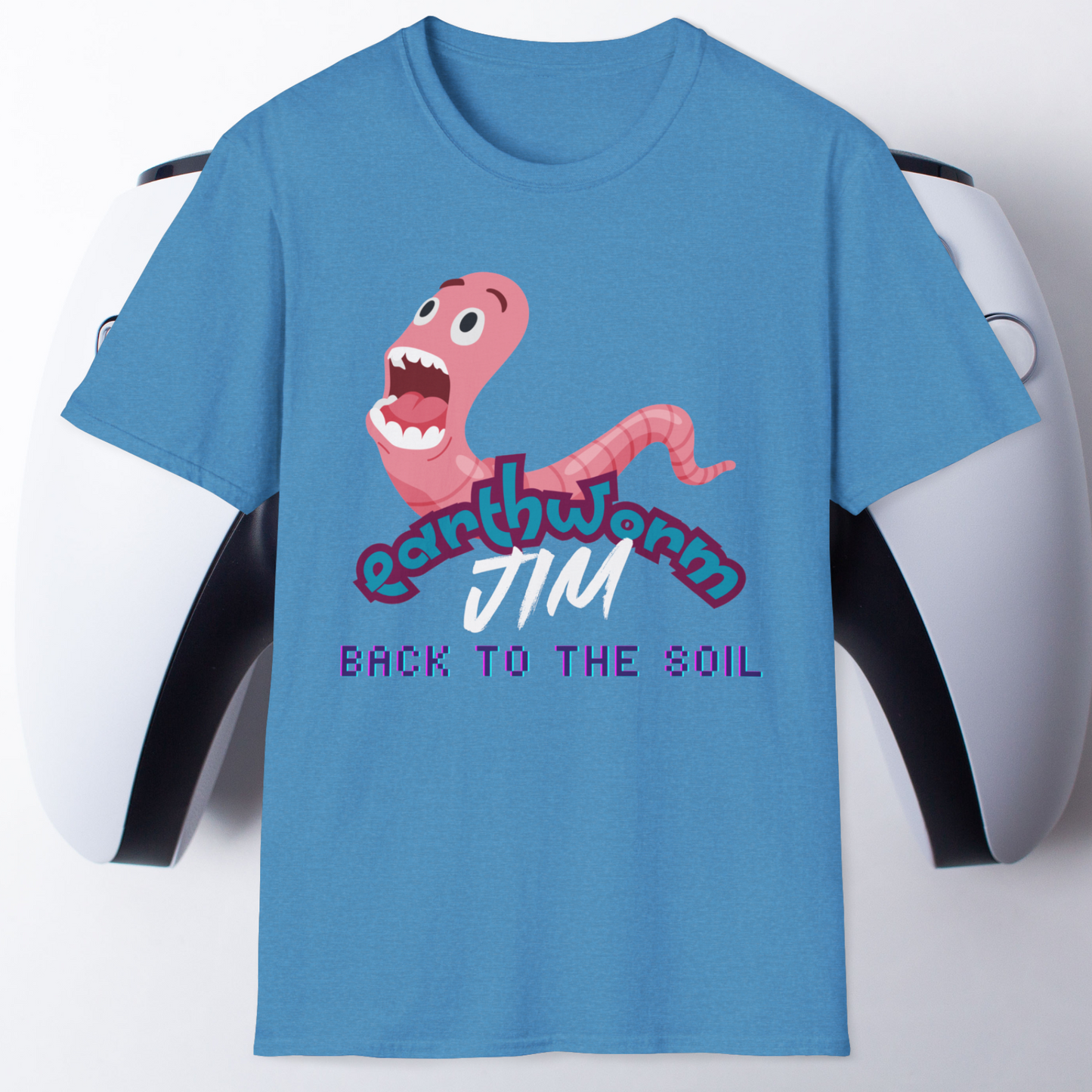 Earthworm Jim Inspired T-Shirt - "Back to the Soil" Funny Video Game Design for Gamers & Fans