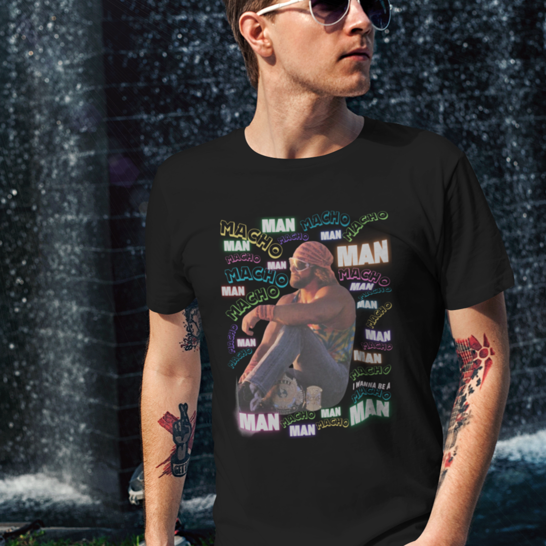 Sad Champ Macho Man Randy Savage 80s Retro T-Shirt