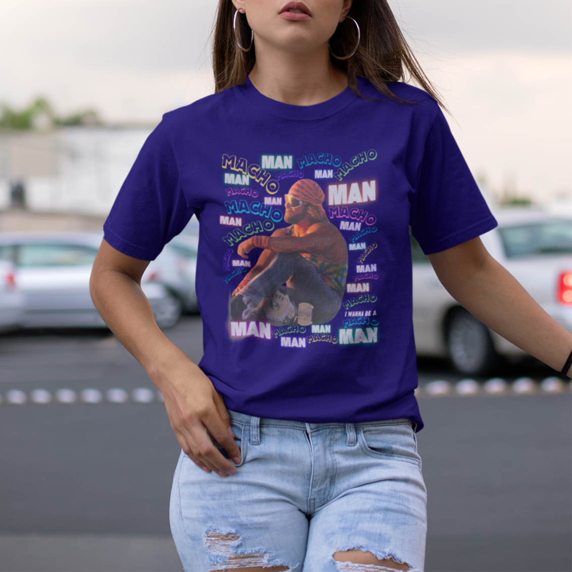 Sad Champ Macho Man Randy Savage 80s Retro T-Shirt
