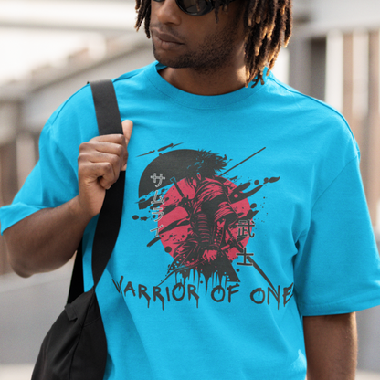 Warrior of One Samurai T-Shirt - Japanese Ink Splatter Art Tee