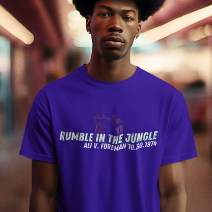 Ali vs Foreman "Rumble in the Jungle" Homage Boxing T-Shirt