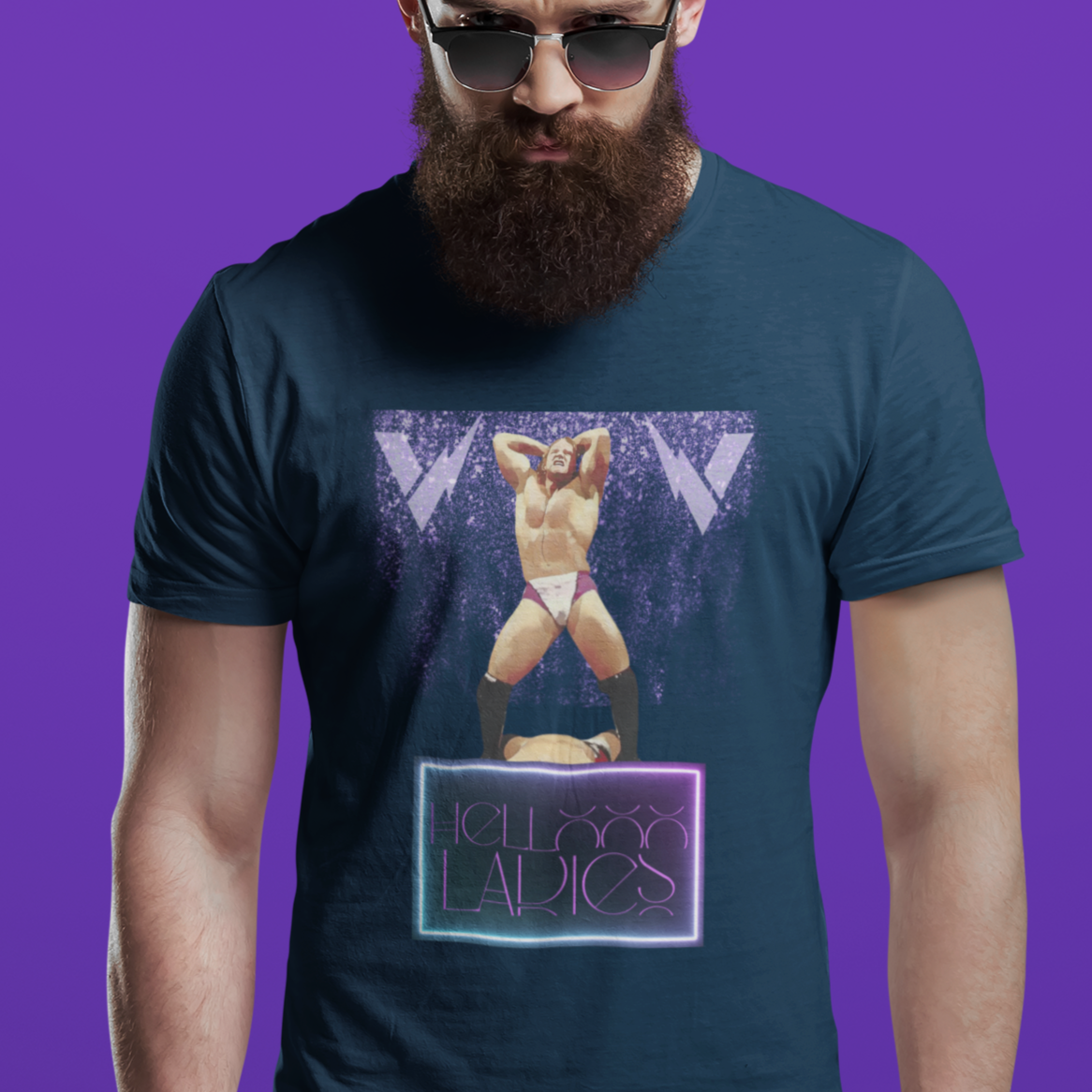 Val Venis "Hello Ladies" T-Shirt – WWF Attitude Era Tribute Tee | Gold Spark Shower + Signature Pose