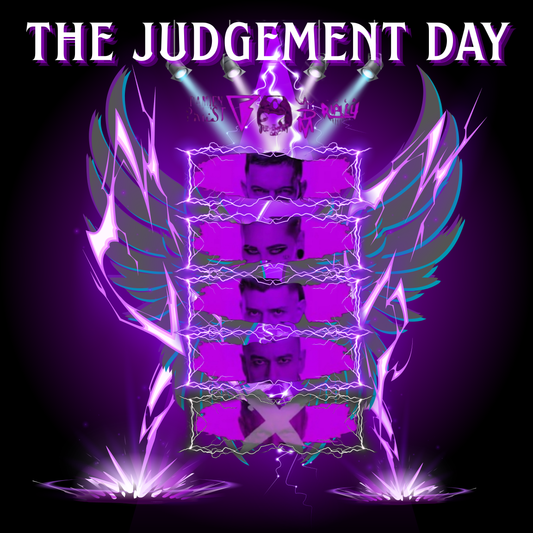 The Judgment Day Tribute T-Shirt "No More Edge" – Lightning Design Featuring Balor, Ripley, Mysterio, & Priest