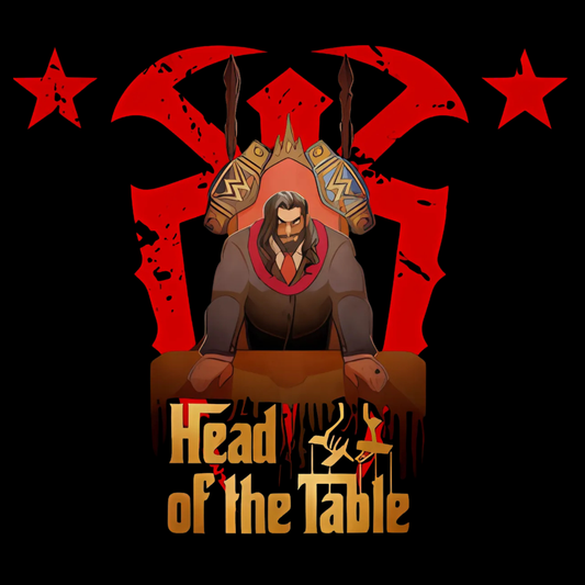 Head of the Table T-Shirt – Animated Roman Reigns in Suit | Bloodline Tribute Tee