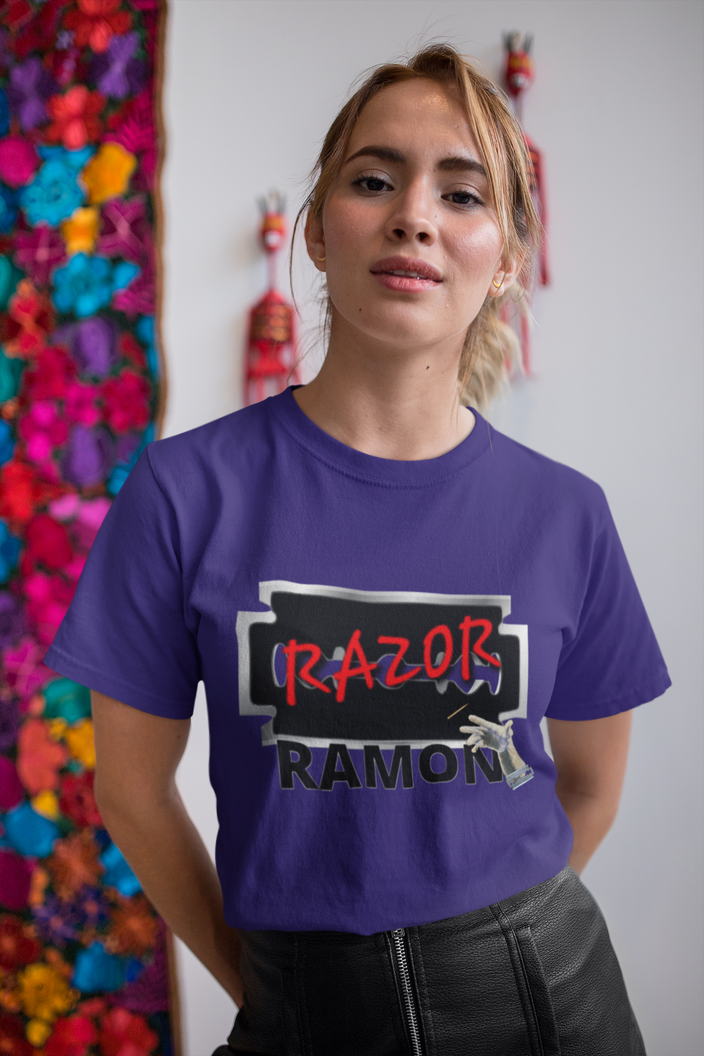 Razor Ramon Tribute T-Shirt – Toothpick Flick & Razor Blade Design | Wrestling Legend Fan Tee