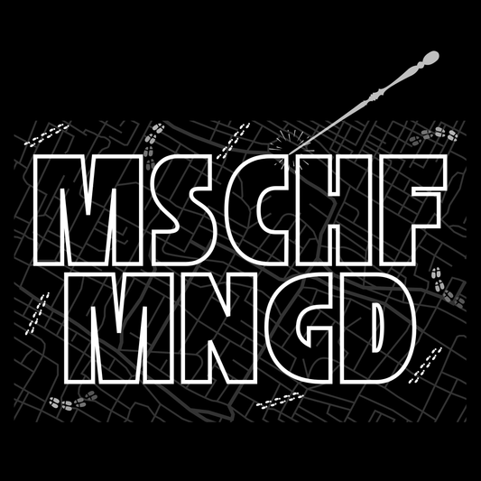 "MSCHF MNGD" Magic Map Tee – A Potter Inspired  'Mischief Managed' Tribute T-Shirt