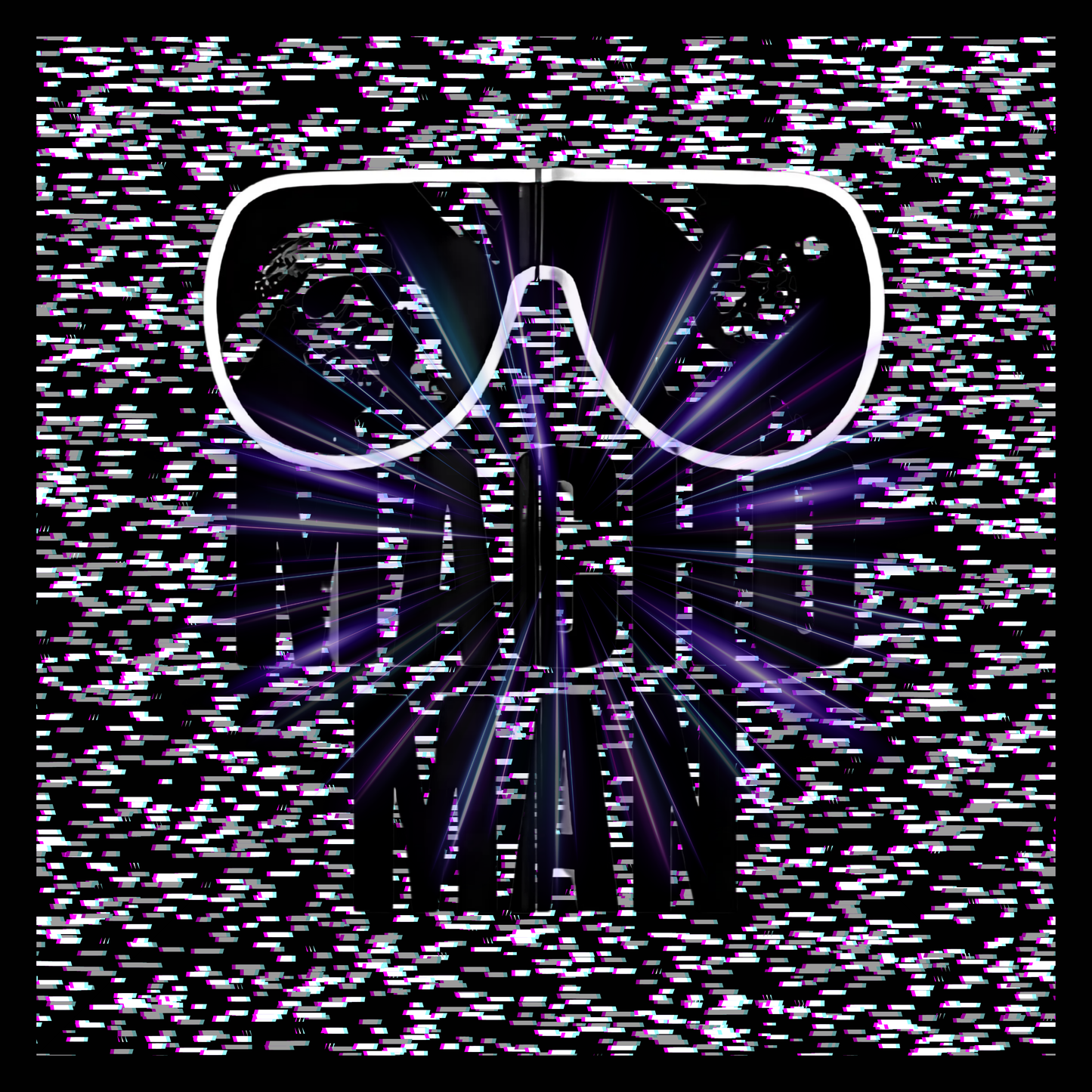 Macho Man Randy Savage Tribute Tee – Retro Glasses Design with TV Fuzz Background