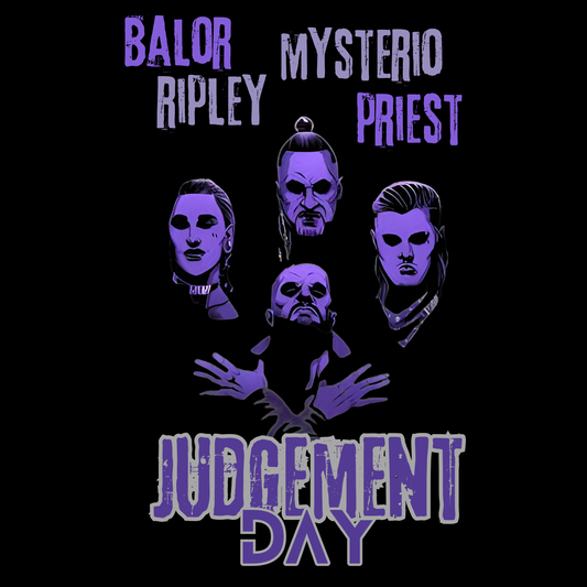 Premium Judgement Day & Queen Mashup Tee - Pro Wrestling T-Shirt by OnCulture