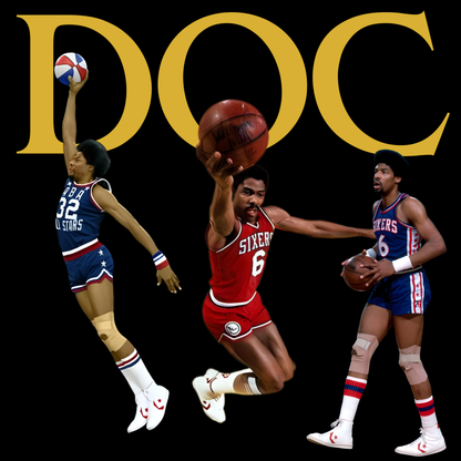 'DOC' Tee | Julius Erving, Dr. J Basketball Tribute T-Shirt | Retro Nostalgia Shirt for Fans