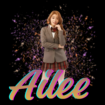 Ailee Fan KPop Tee | K-Idol Fan T-Shirt with Glitter Bomb