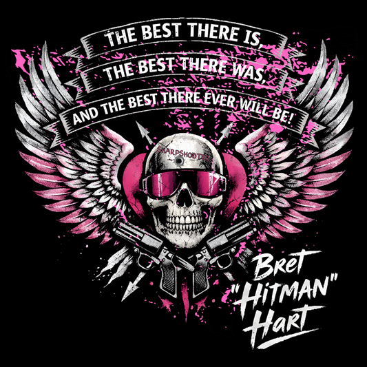 Bret “Hitman” Hart Skull & Wings Tee – Wrestling Legend Tribute Shirt
