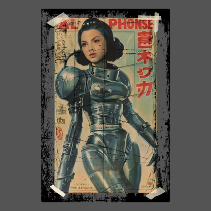 Asian Cyberpunk Poster Tee | Japanese Streetwear Anime Sci-Fi T-Shirt