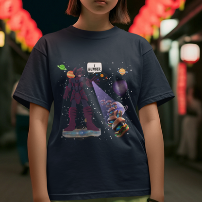 “I HUNGER” Cosmic Tee – Galactic Space Titan Parody T-Shirt