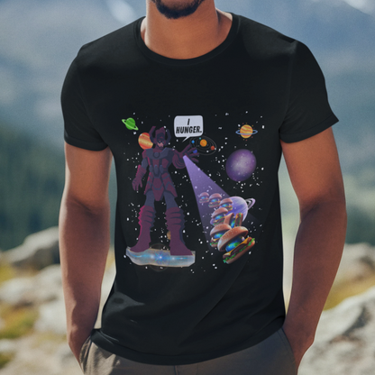“I HUNGER” Cosmic Tee – Galactic Space Titan Parody T-Shirt