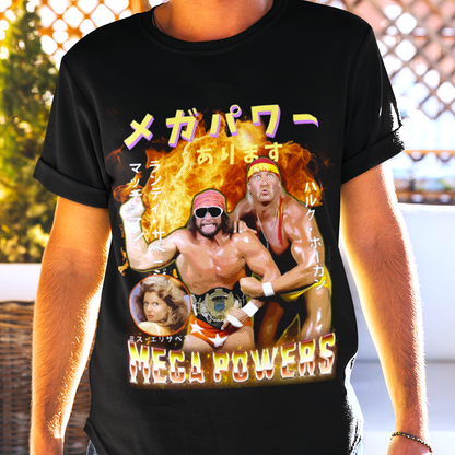 The Mega Powers Tee | Vintage Style Pro Wrestling T-Shirt - Japanese Edition