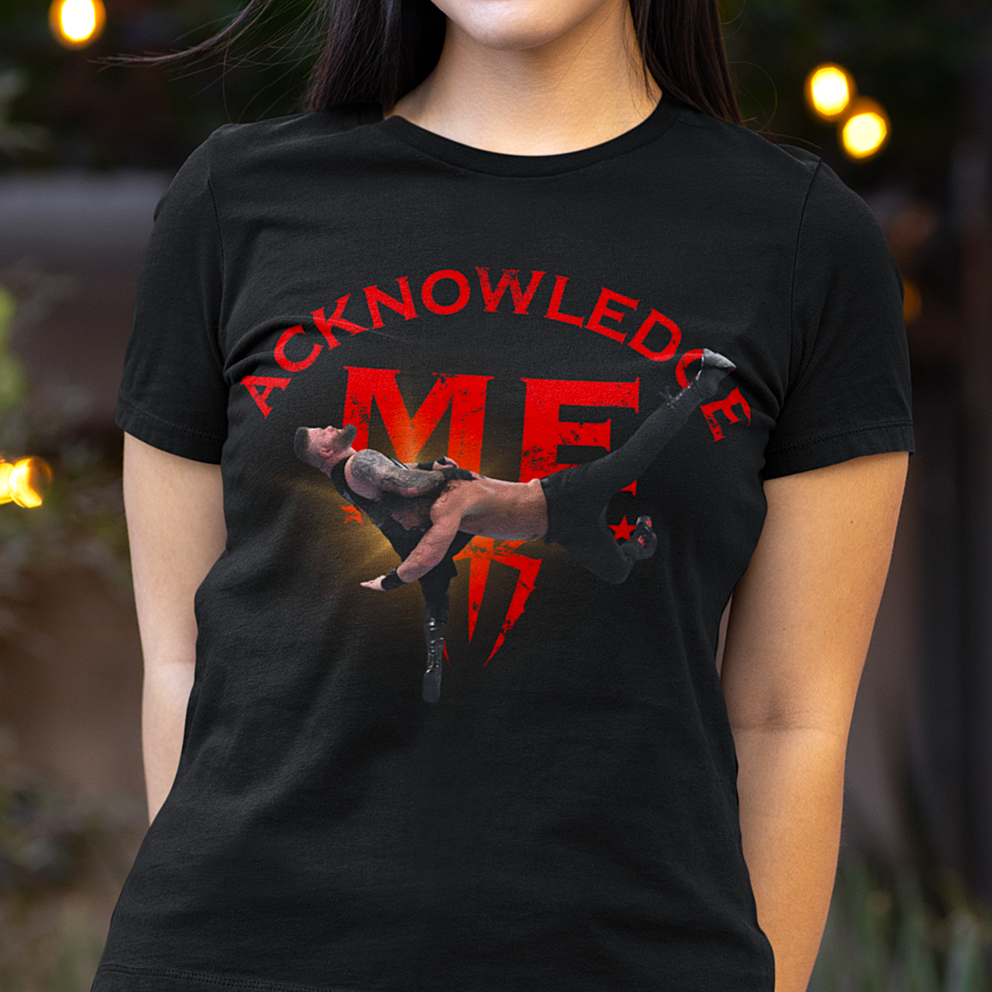 Acknowledge Me Pro Wrestling Fan Tee - Tribal Spear T-Shirt