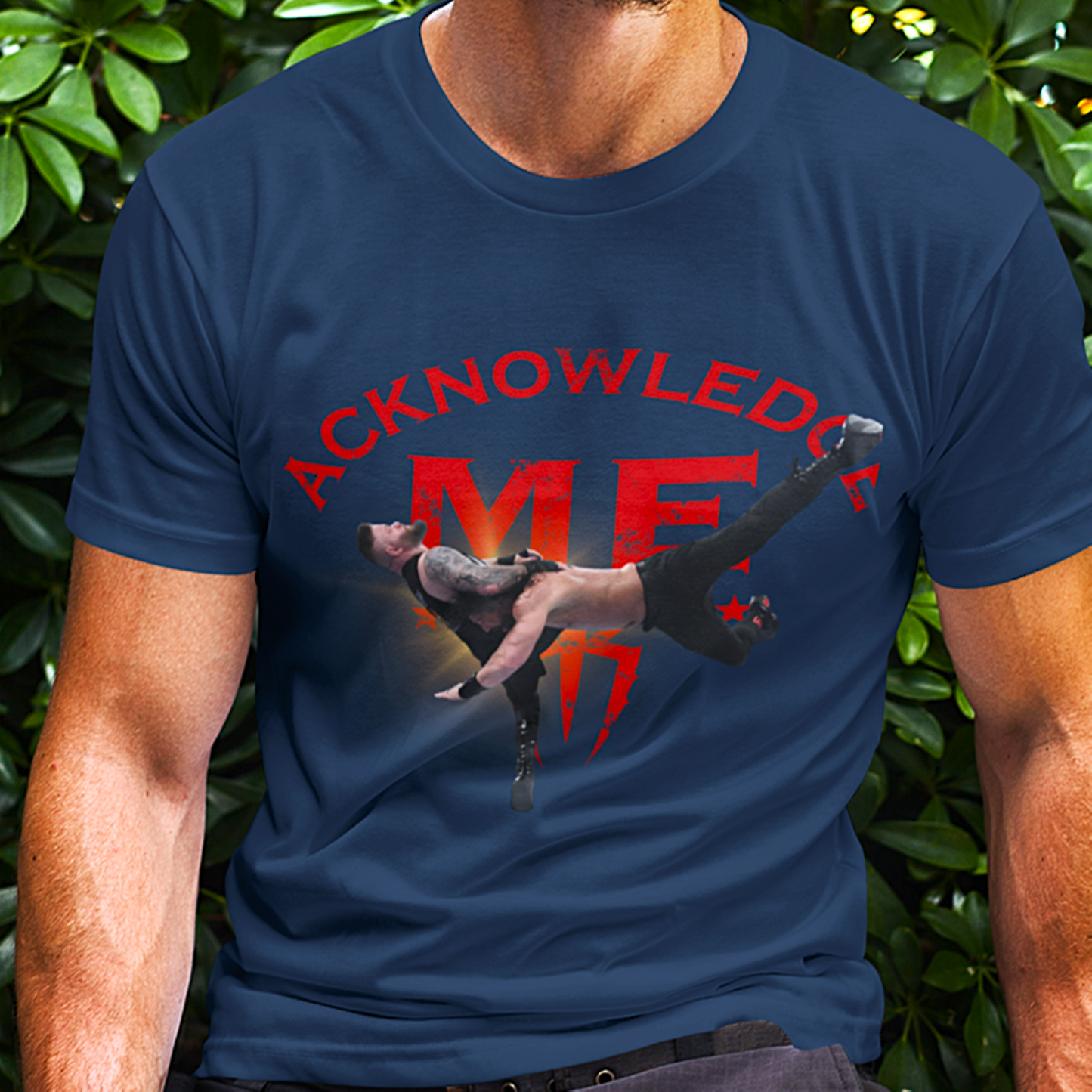 Acknowledge Me Pro Wrestling Fan Tee - Tribal Spear T-Shirt
