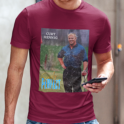 “Simply Perfect” – Vintage Style Mr. Perfect 90s Golf Vignette Tribute Tee