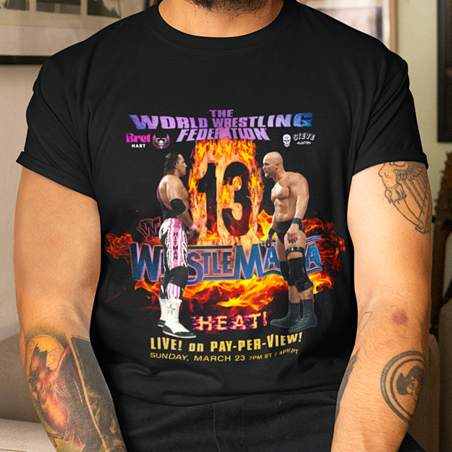 GOAT Pro Wrestling Match Tee | A Hitman vs. A Stone Cold Killer Tribute T-Shirt