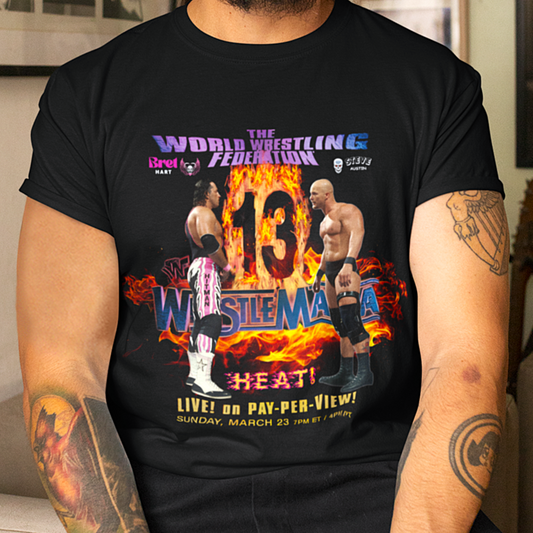 GOAT Pro Wrestling Match Tee | A Hitman vs. A Stone Cold Killer Tribute T-Shirt