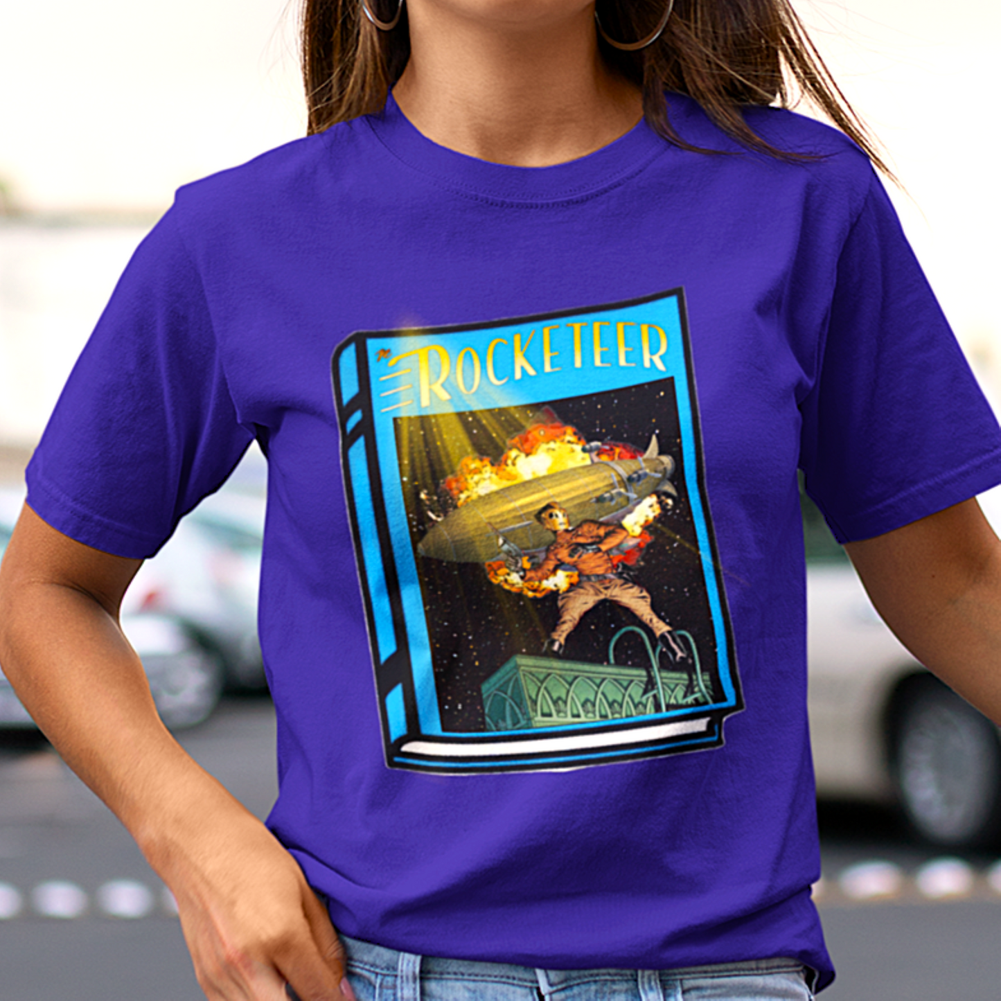 Pulp Rocket Man Tribute Tee | Vintage Book Cover Blast-Off T-Shirt