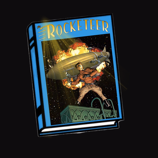 Pulp Rocket Man Tribute Tee | Vintage Book Cover Blast-Off T-Shirt