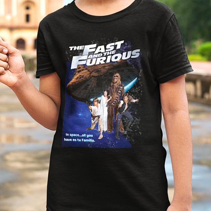 A Space Familia Tribute Tee | Sci-Fi Car Wars Movie Mashup T-Shirt