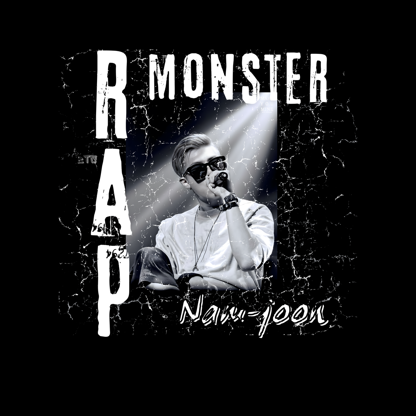 A Monster of Rap Arrives Oversized Boxy Fit Tee | Retro Style KPop Concert T-Shirt